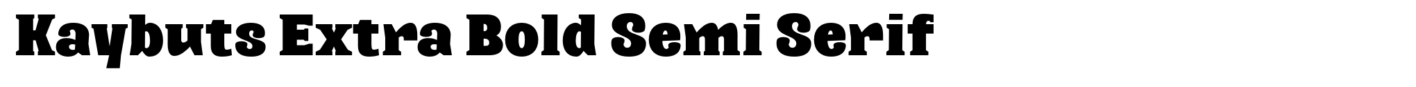 Kaybuts Extra Bold Semi Serif image